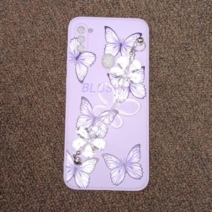 *SAMSUNG A11* Lavender Butterfly Phone Case With Handle